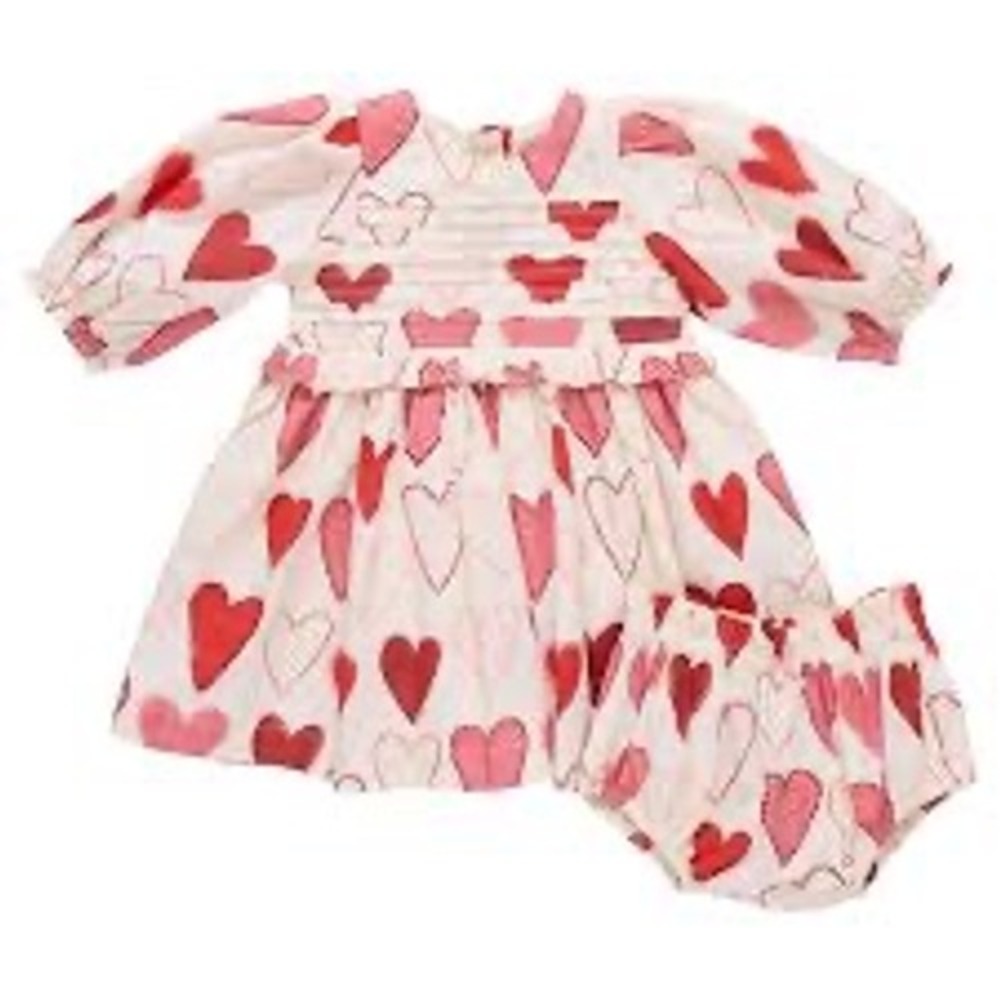 Pink Chicken Renee Dress Gradient Hearts 5Y New With Tags